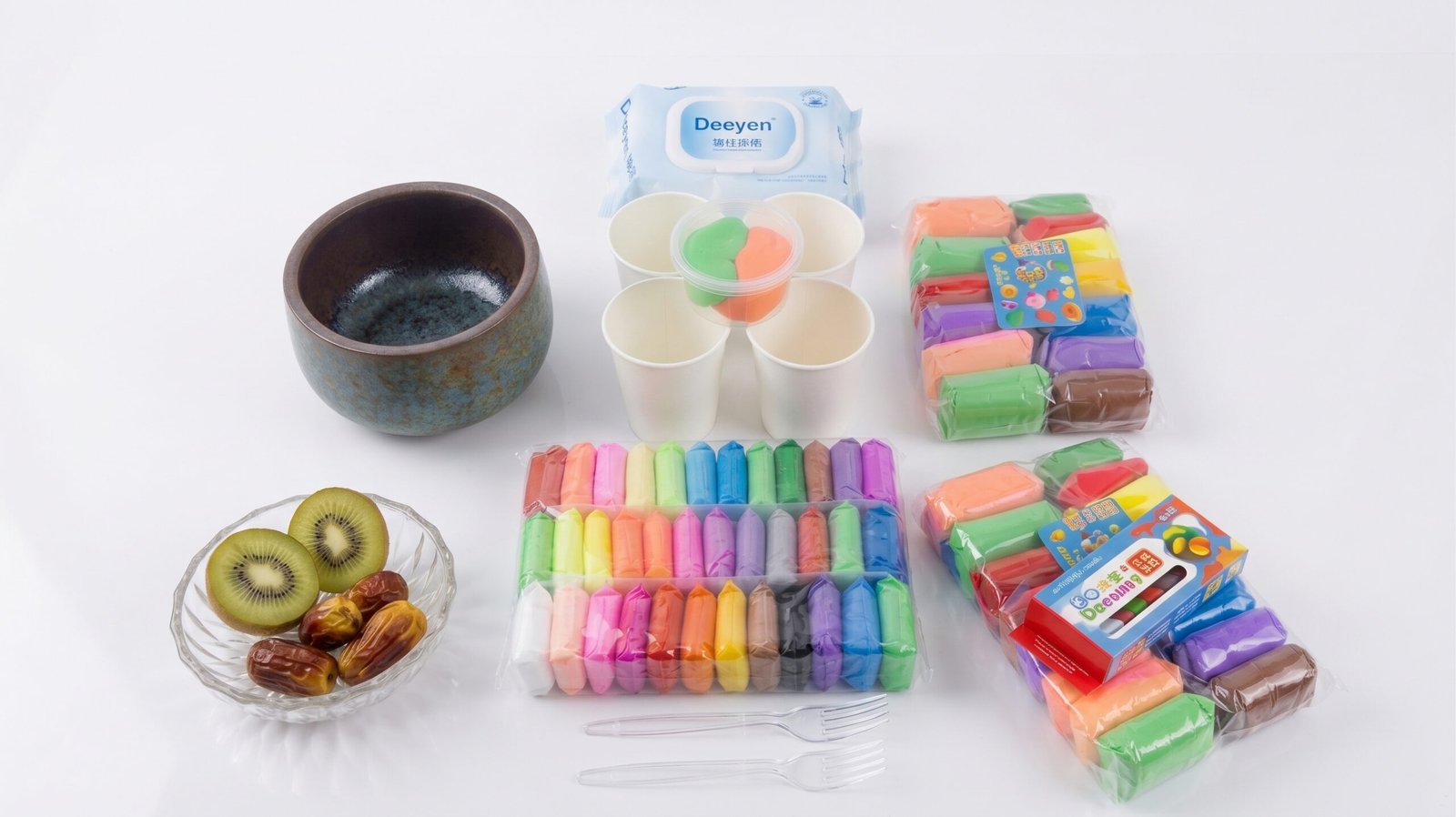Kids' Creative Kit — Clay, Glitter Markers & Watercolor Pens