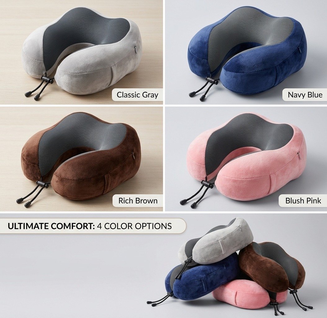 Travel Comfort Set — Plush Neck Pillow + Collagen Facial Mask