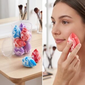 6-Piece Makeup Sponge Set with Storage Case